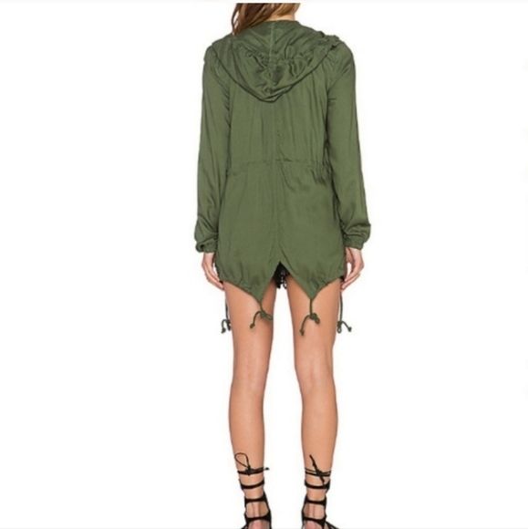 Band Of Gypsies Military Green Anorak Jacket Size XS - Picture 2 of 8